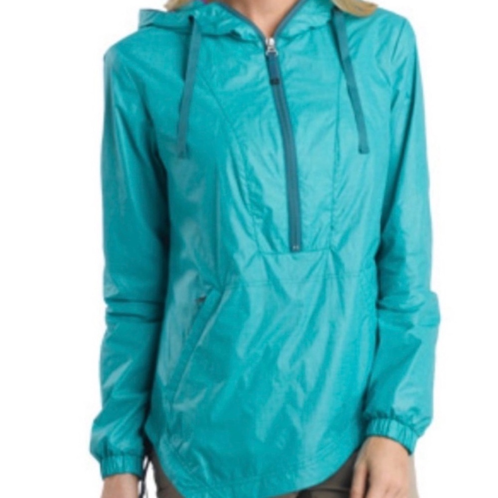 Prana EUC Fiona Anorak Jacket Teal Dragonfly Size Medium